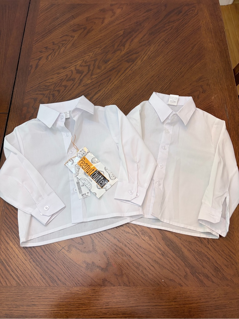 Peanut Butter Collection Boys White Dress Shirt Bundle – Size 2